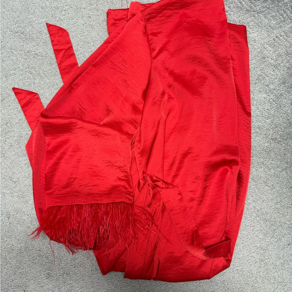 Elegant Red Women's Robe - Picture 2 of 2